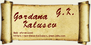 Gordana Kalušev vizit kartica